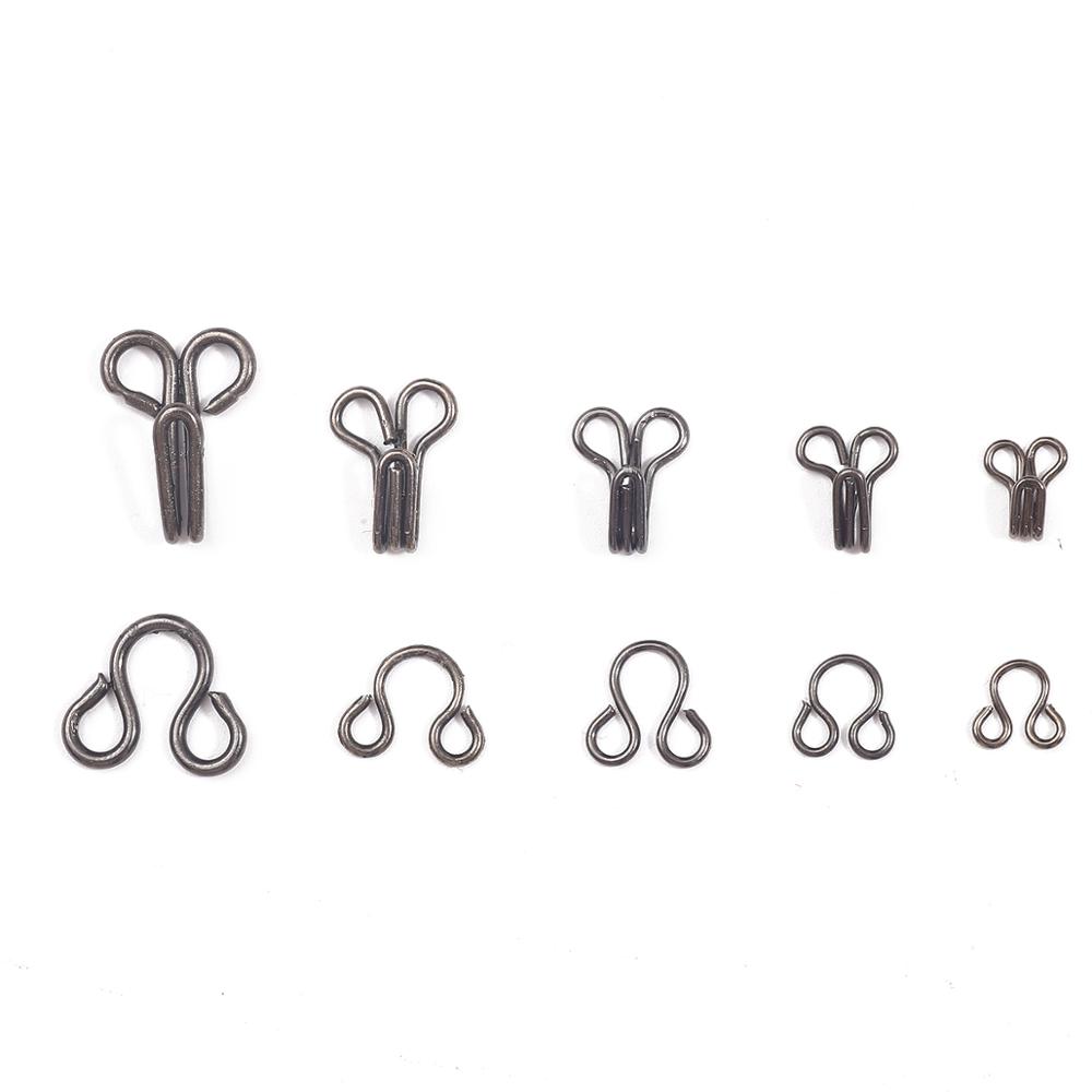 Hook Eye Fastener - 48 قطعة مشبك معدني زر قميص