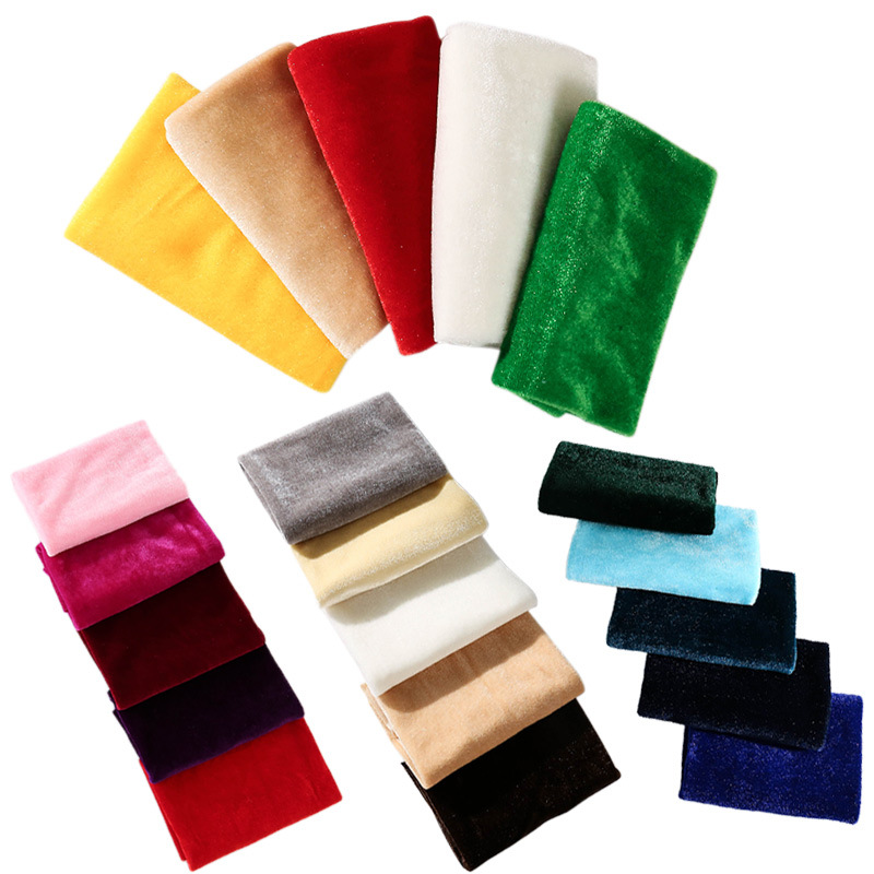Sewing Velvet Fabric - 5 قطعة 50x50 سنتيمتر بلون المخملية
