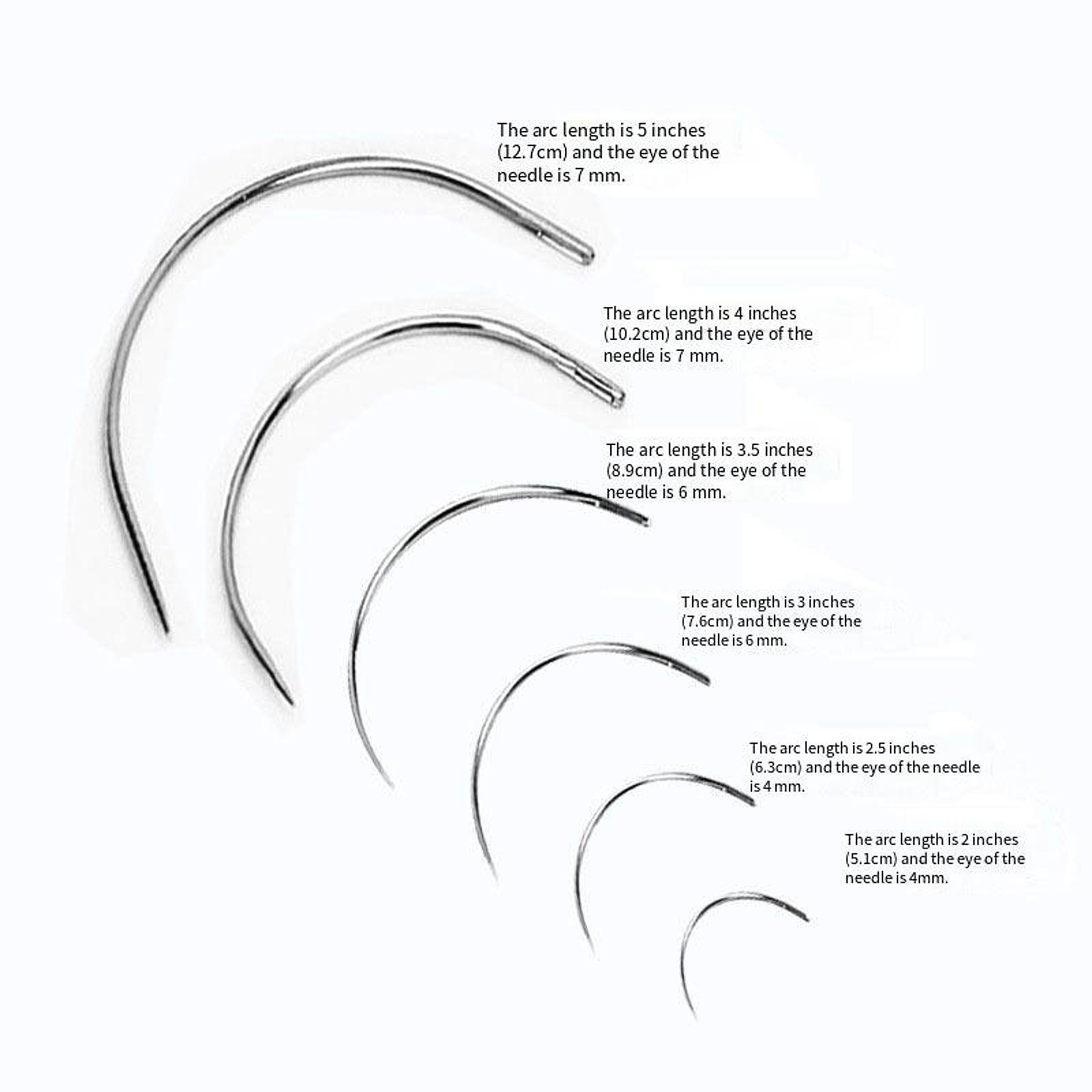 Leather Needle Heavy - مجموعة إبر خياطة يدوية منحنية متينة
