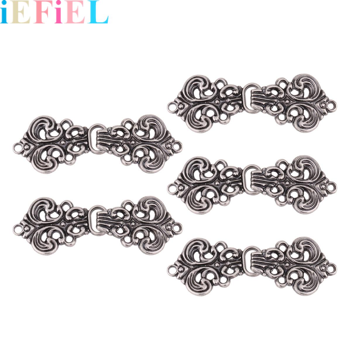 Hook Eye Fastener - 5 أزواج من الأزرار الزخرفية الدوامة