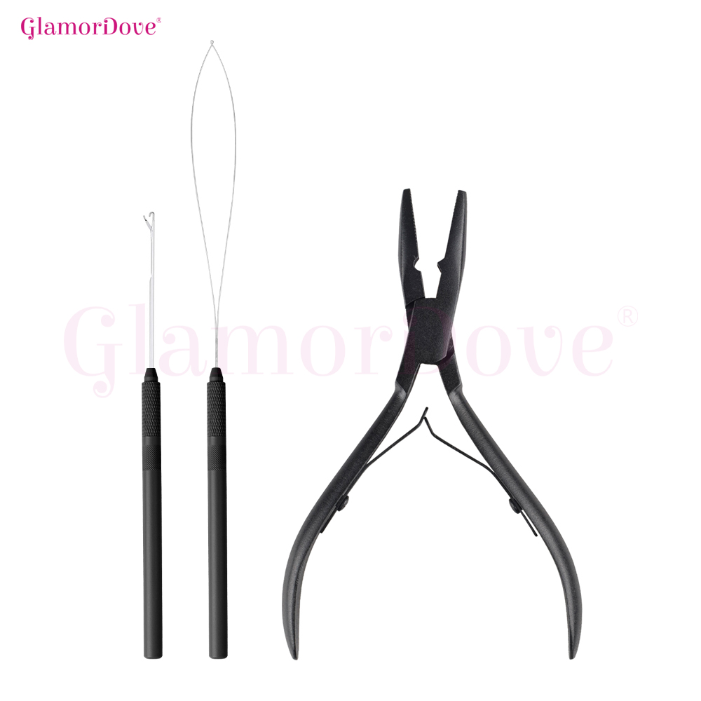 Needle Threader Tool - مجموعة أدوات وصلات الشعر الدائرية الصغيرة