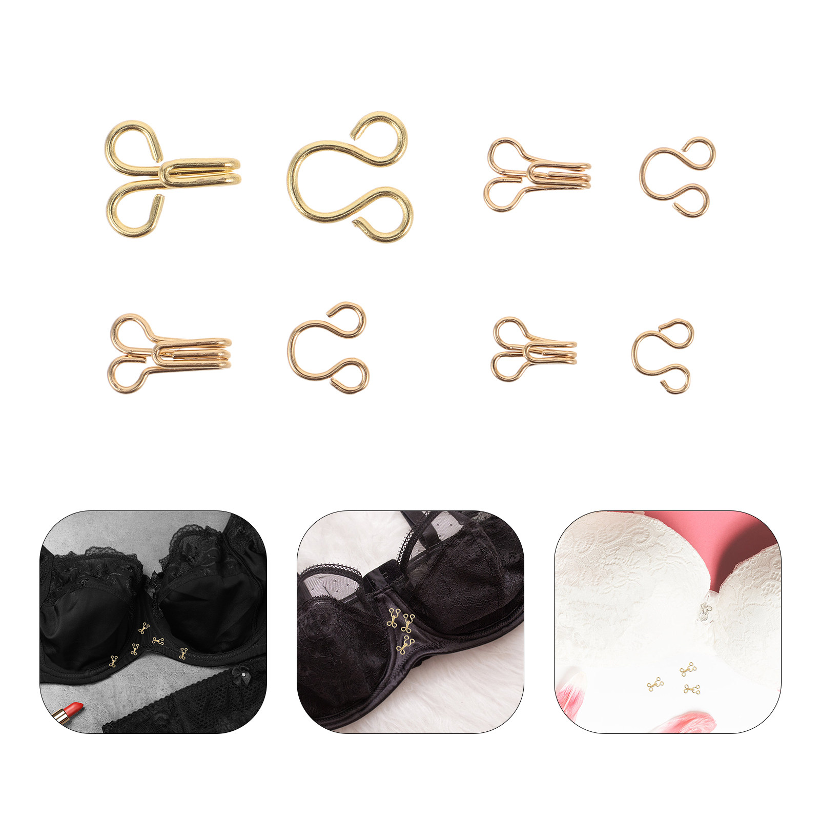 Hook Eye Fastener - 80 زوجًا من مشابك الخياطة المعدنية