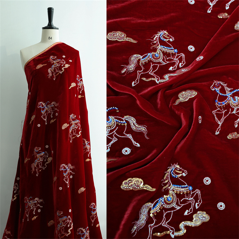 Sewing Velvet Fabric - الخريف/الشتاء سميكة الحرير المخملية مسمار حبة