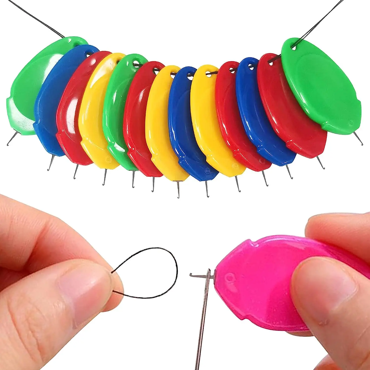 Needle Threader Tool - 6 قطعة إبرة عراف غرزة الإدراج