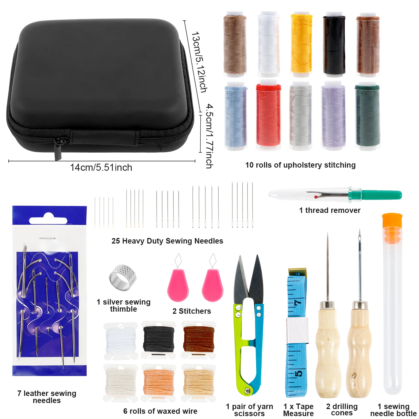 طقم خياطة إصلاح المفروشات الجل - مراجعة Leather Needle Heavy وسعره