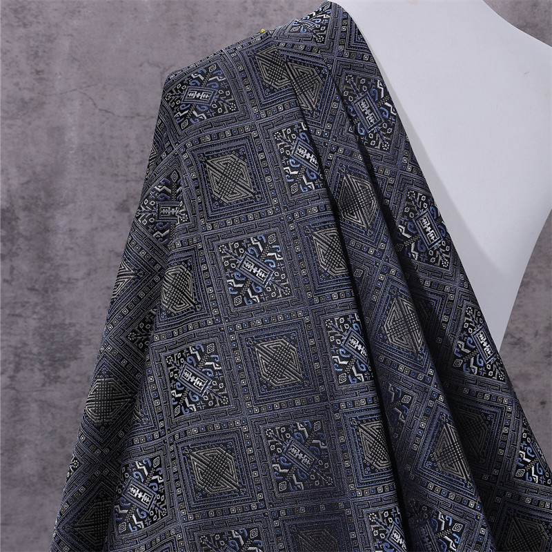 قماش حرير ساتان جاكار بنمط صين - مراجعة Sewing Fabric وسعره