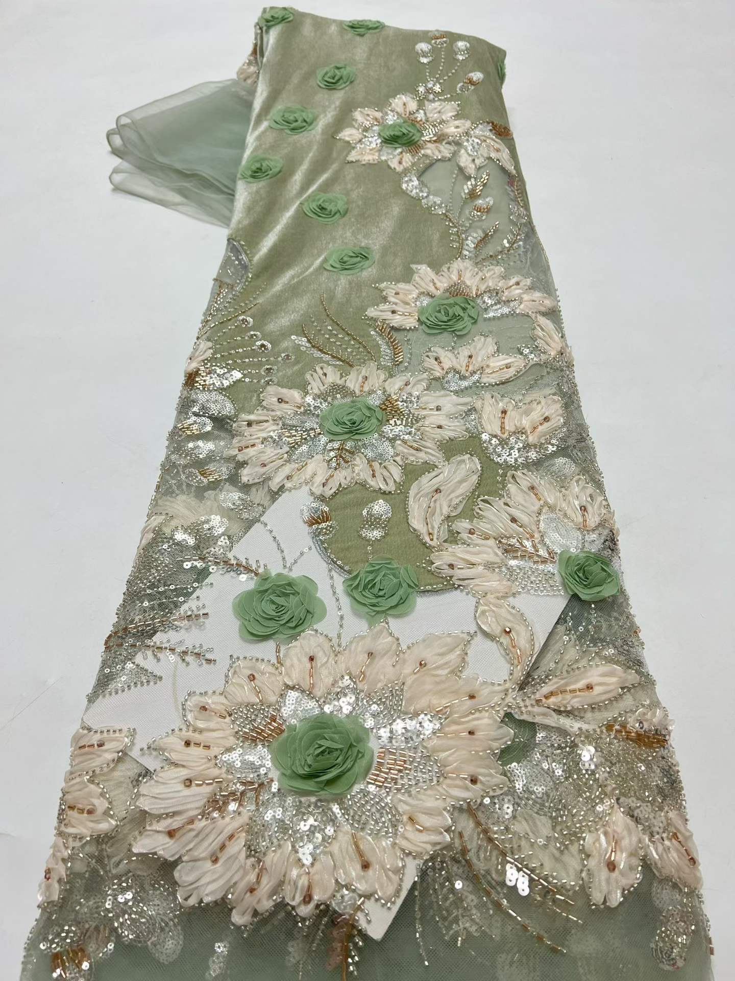 قماش دانتيل أفريقي فاخر من الم - مراجعة Sewing Velvet Fabric وسعره