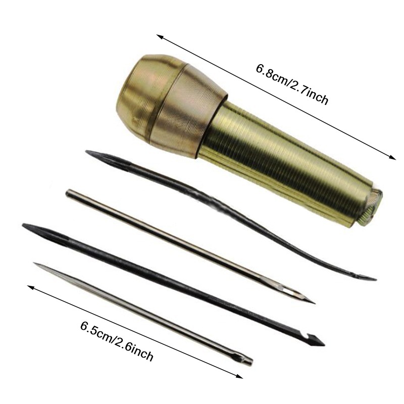 النحاس مقبض الخياطة Awl DIY به - مراجعة Needle Threader Tool وسعره