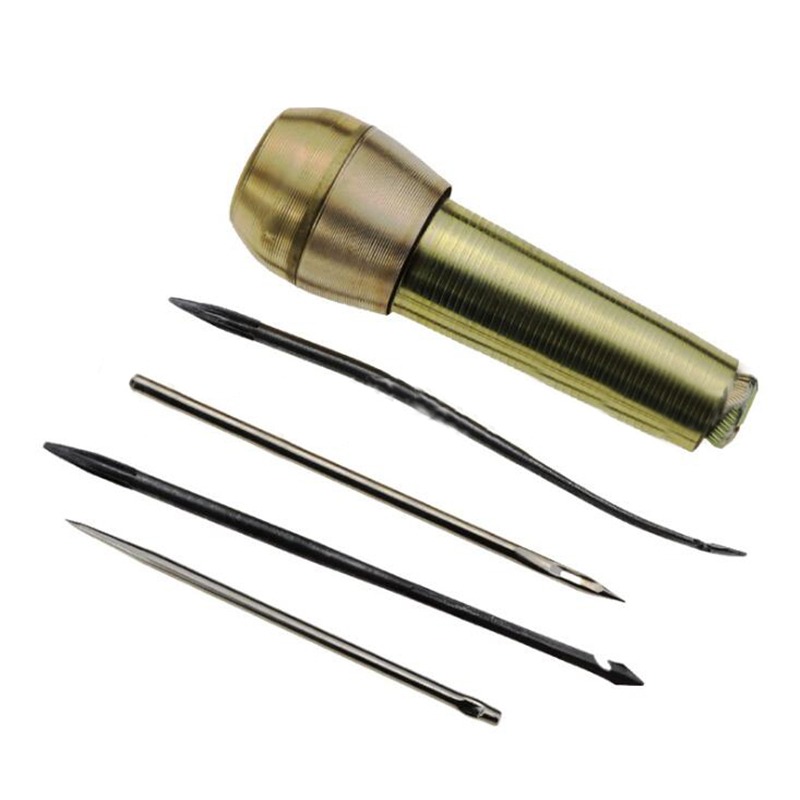 النحاس مقبض الخياطة Awl DIY به - مراجعة Needle Threader Tool وسعره