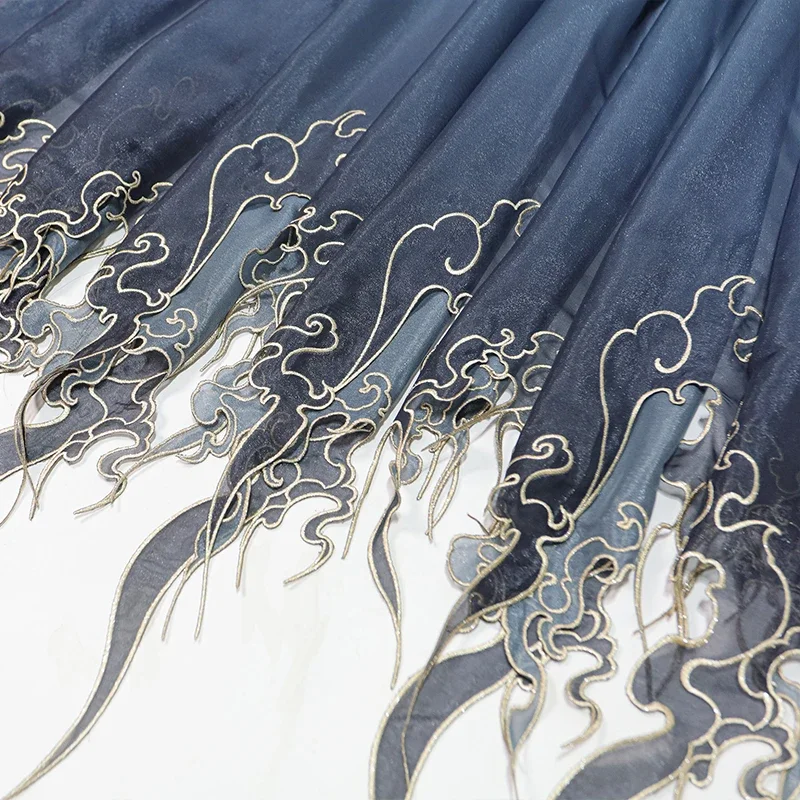 قماش تدرج اللون بتطريز على الط - مراجعة Sewing Fabric وسعره