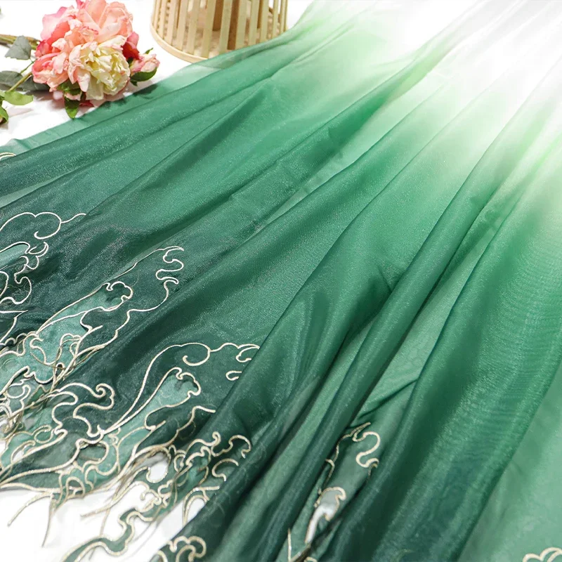 قماش تدرج اللون بتطريز على الط - مراجعة Sewing Fabric وسعره