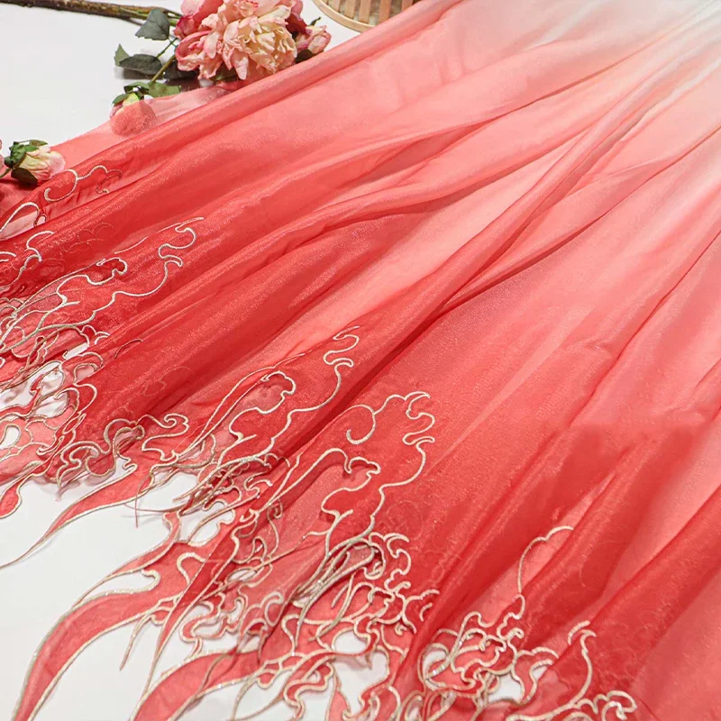 قماش تدرج اللون بتطريز على الط - مراجعة Sewing Fabric وسعره