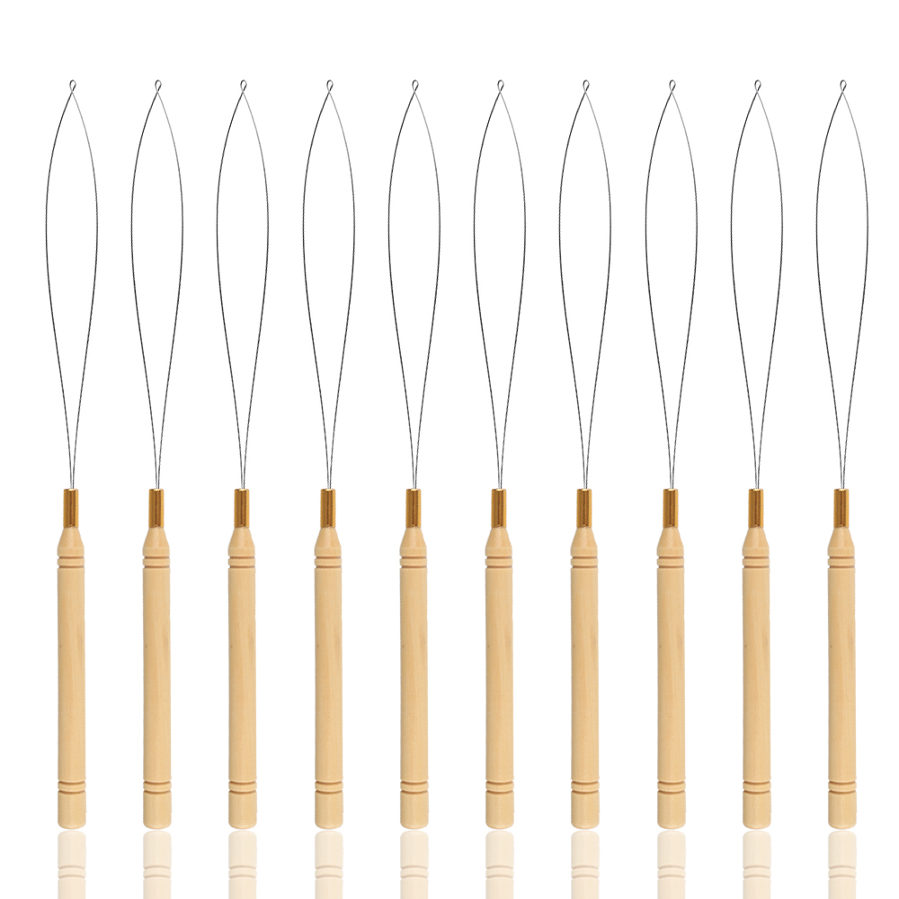 ARLANY مقبض خشبي حلقة الشعر أد - مراجعة Needle Threader Tool وسعره