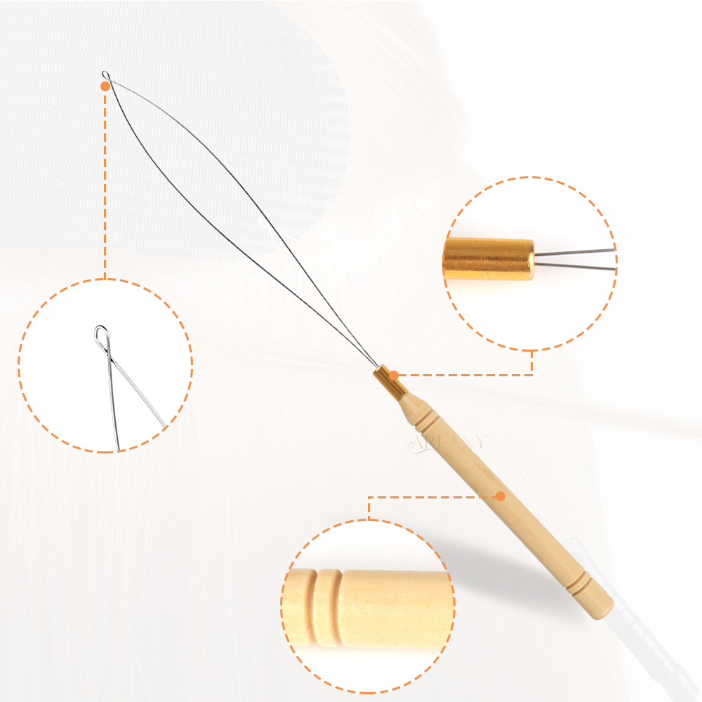 ARLANY مقبض خشبي حلقة الشعر أد - مراجعة Needle Threader Tool وسعره