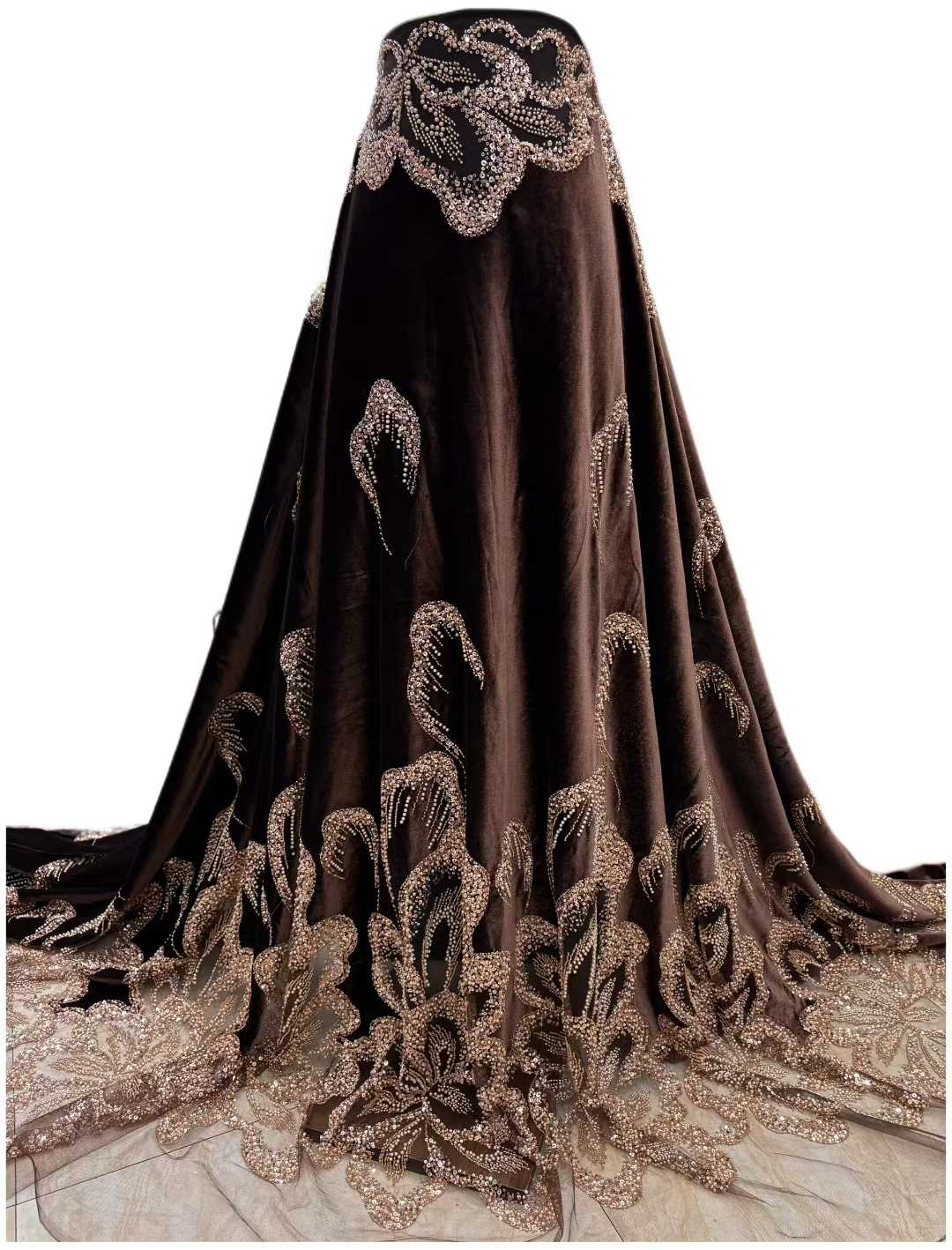قماش دانتيل ثقيل مطرز بالمخمل  - مراجعة Sewing Velvet Fabric وسعره
