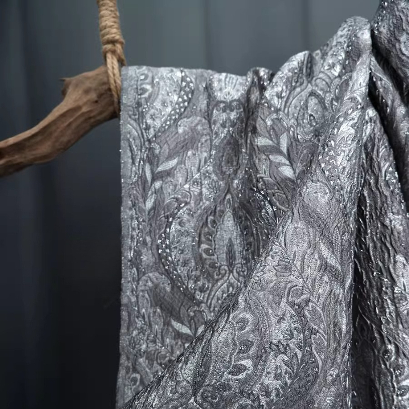 ستائر جاكار لامعة بنمط القصر ا - مراجعة Textile And Sewing Materials وسعره